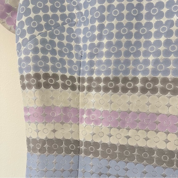 Sara Campbell Retro Style Floral Shimmery Sheath Dress Pastel Color (F1) - Picture 4 of 15